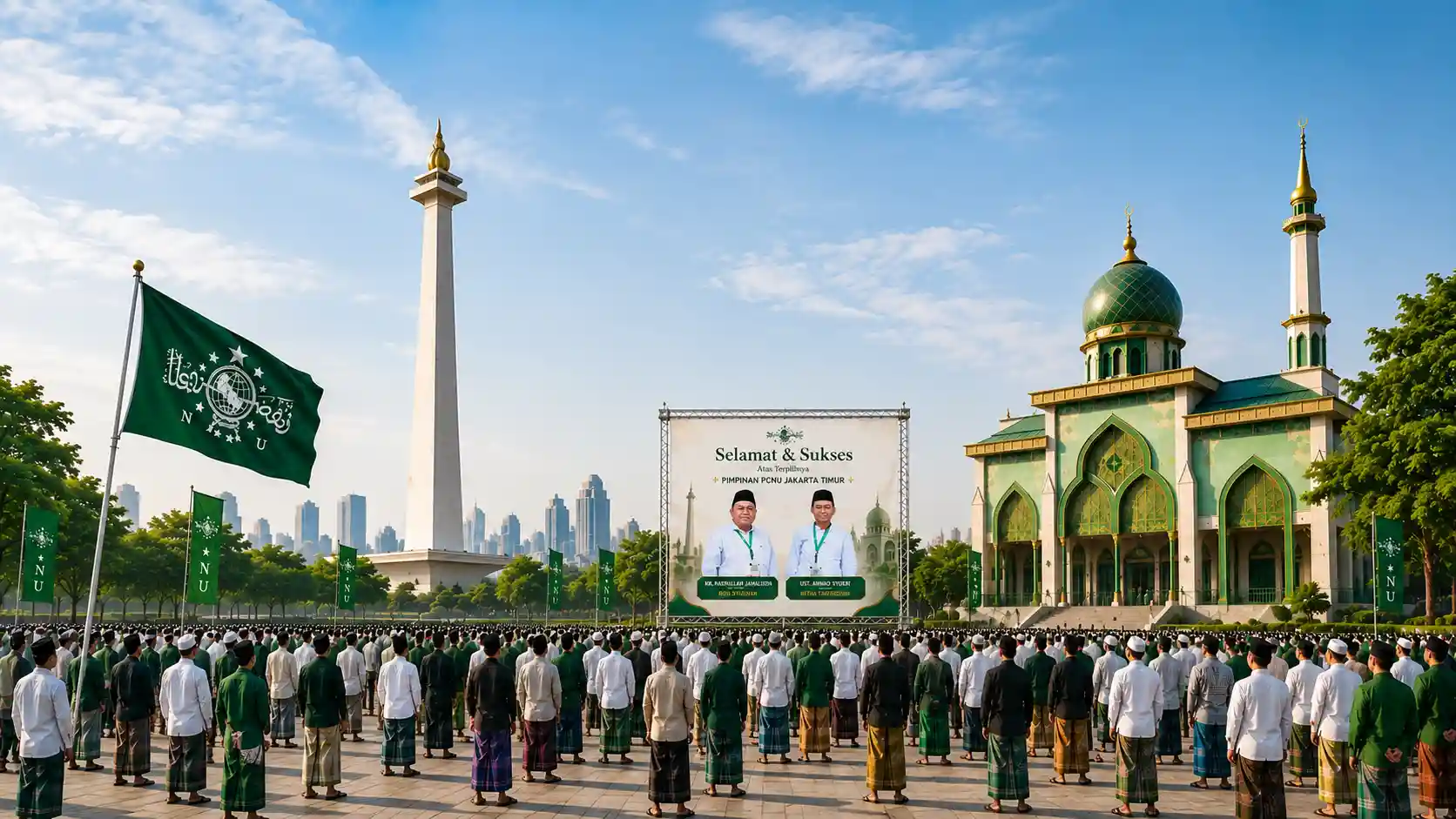 Kebersamaan pengurus dan warga PCNU Pengurus Cabang Kabupaten Pasaman